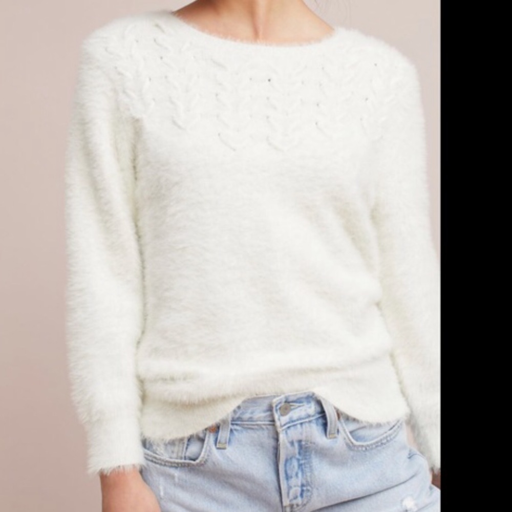 Anthropologie Rosie Niera eyelash pullover